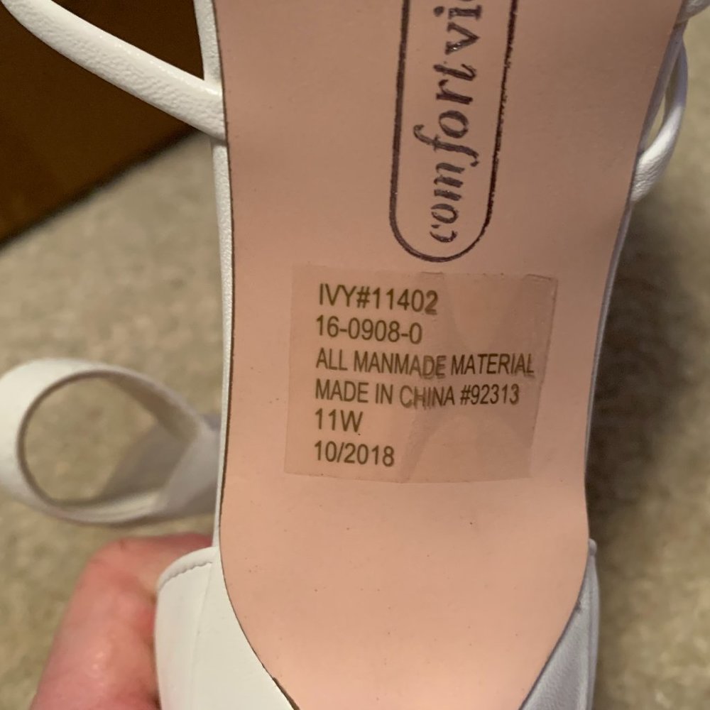 NWT NIB Comfortview White Ivy Strappy Sandal Size 11W - Picture 10 of 14